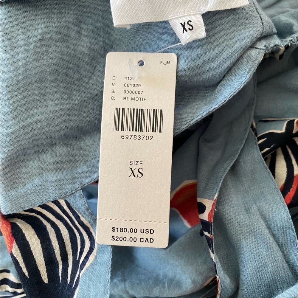 Anthropologie Bel Kazan Blue Red Floral Evie Jumpsuit XS - Picture 11 of 16